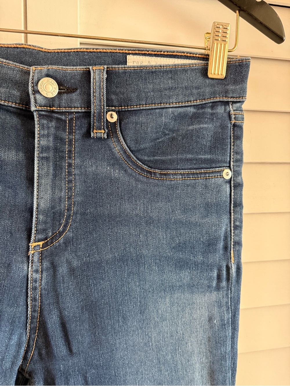 rag & bone Indigo 10 Inch Skinny Jeans in Aston Wash Size 29 - Picture 5 of 12